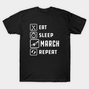 Trumpet - Eat Sleep March Repeat w T-Shirt